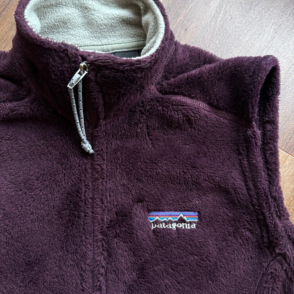 Patagonia R2 Fleece VTG Vest Burgundy Purple Full Zip Retro Gorpcore Outdoor - Picture 4 of 6